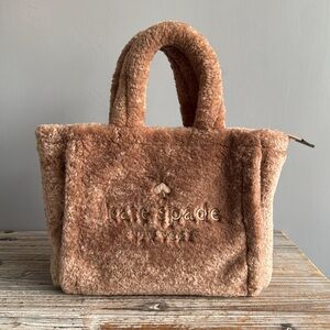 NWOT Kate Spade Brown Faux Fur Tote Bag